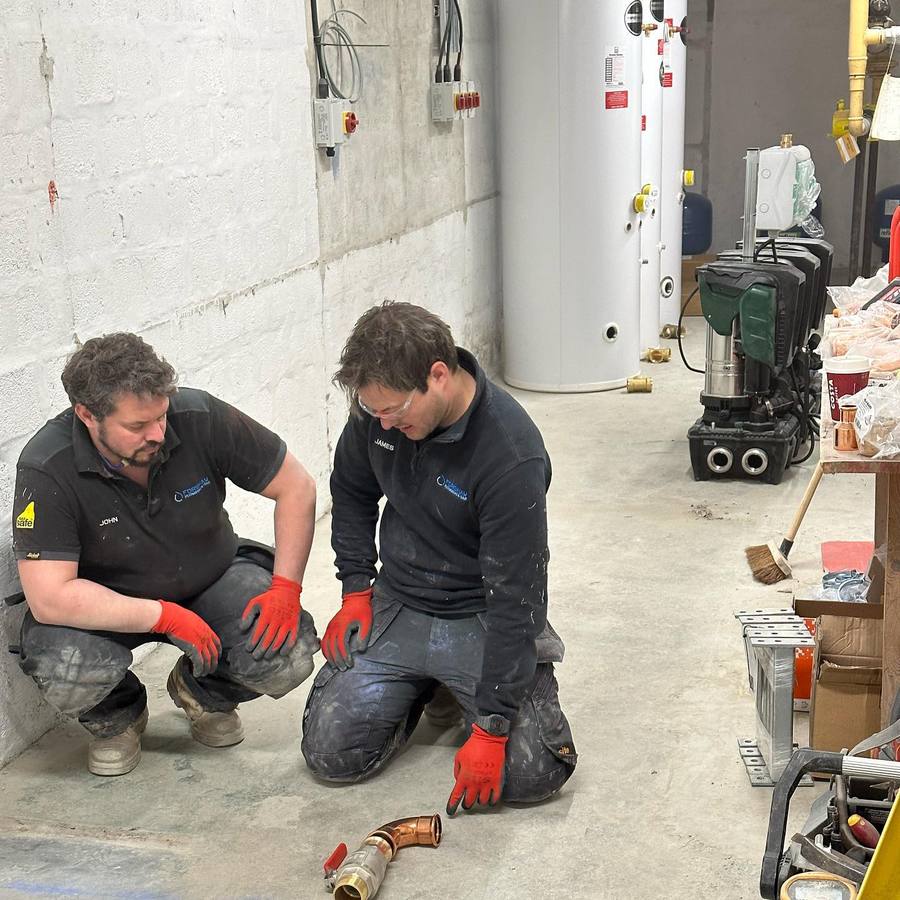 John and James from Forshaw Water & Gas at work in a plant room